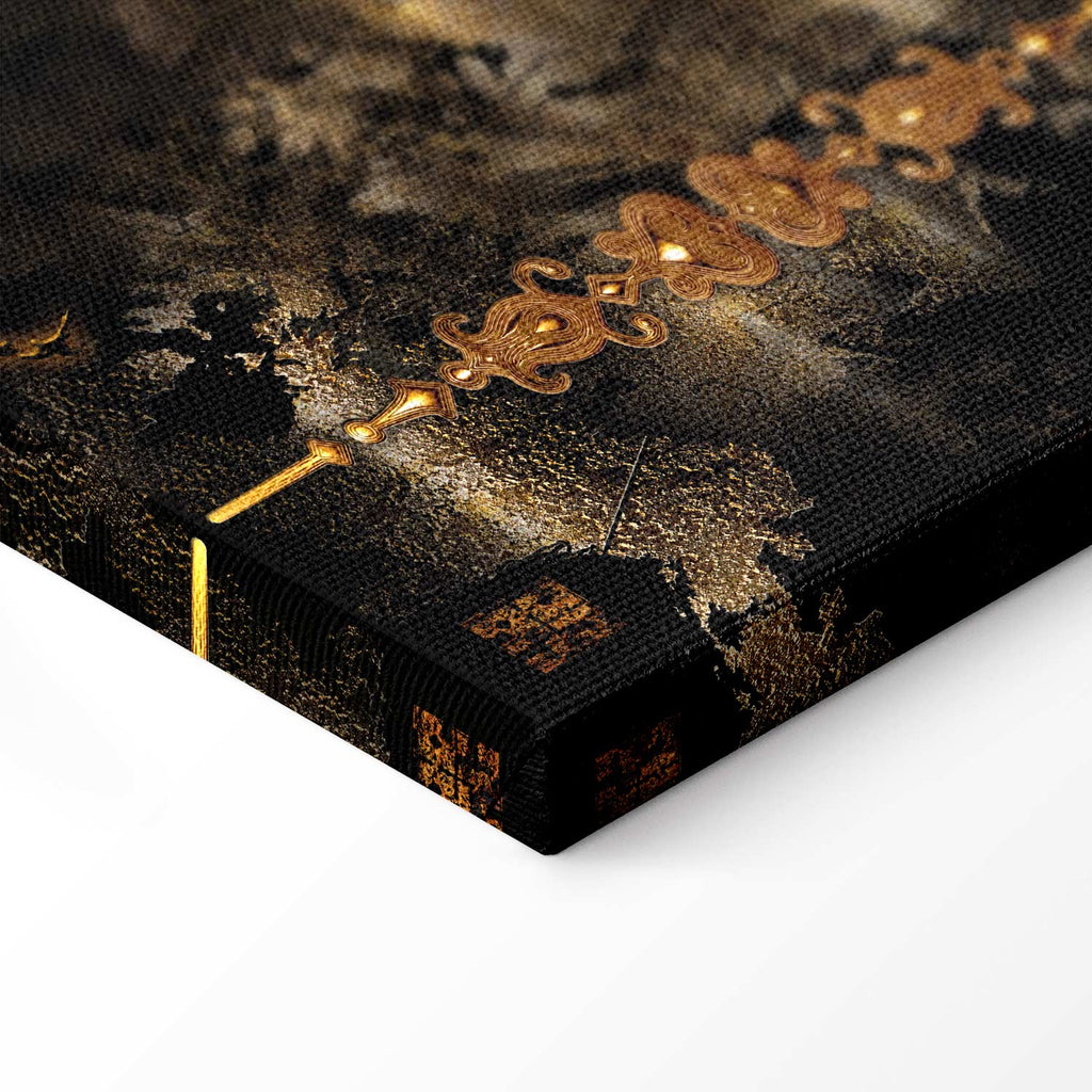 Golden Lion 5-Piece Wide Canvas Print