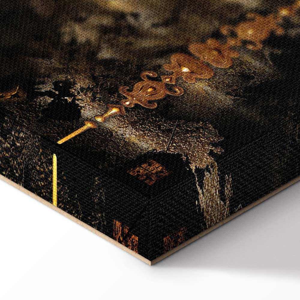 Golden Lion 5-Piece Wide Canvas Print