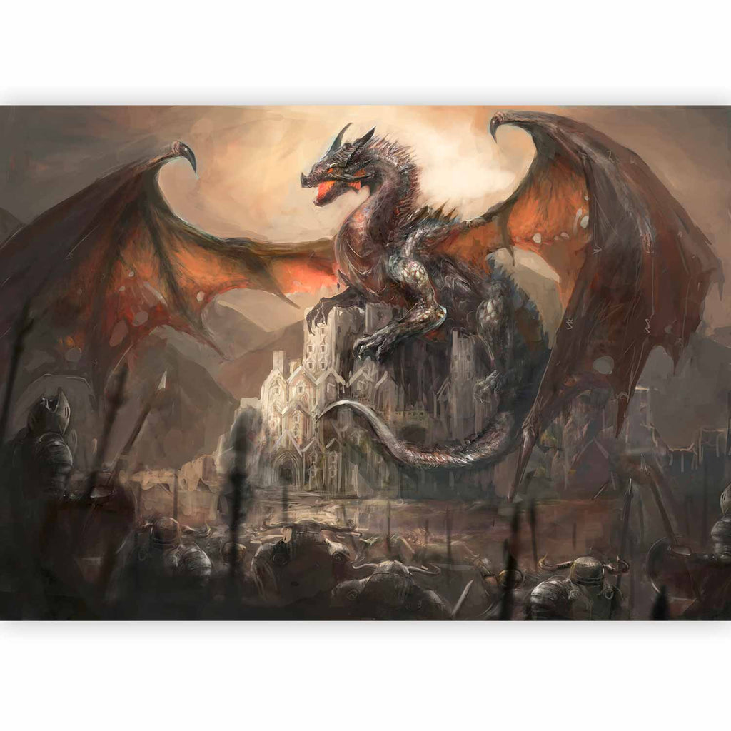 Dragon Castle Fantasy Wall Mural
