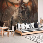 Dragon Castle Fantasy Wall Mural