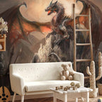 Dragon Castle Fantasy Wall Mural