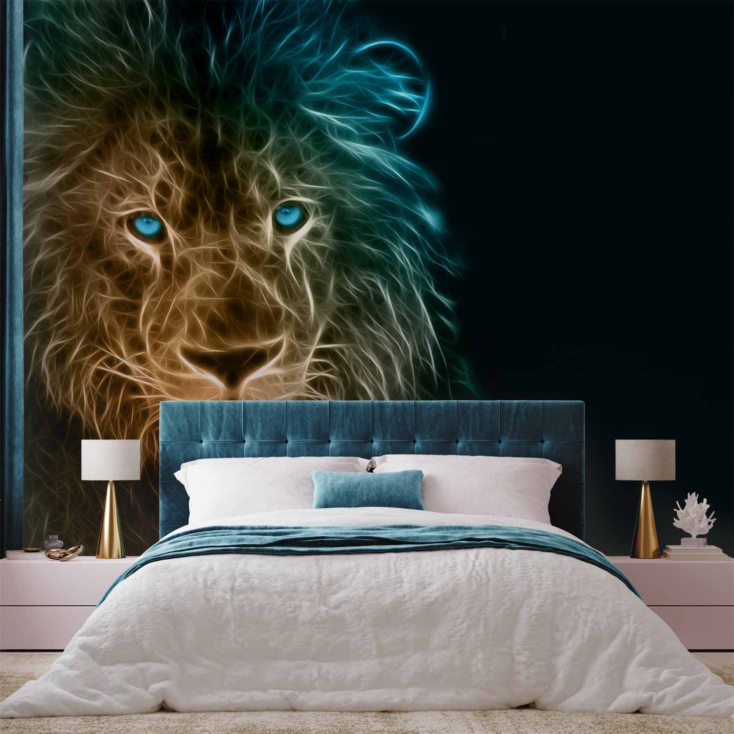 Abstract Lion Modern Wall Mural
