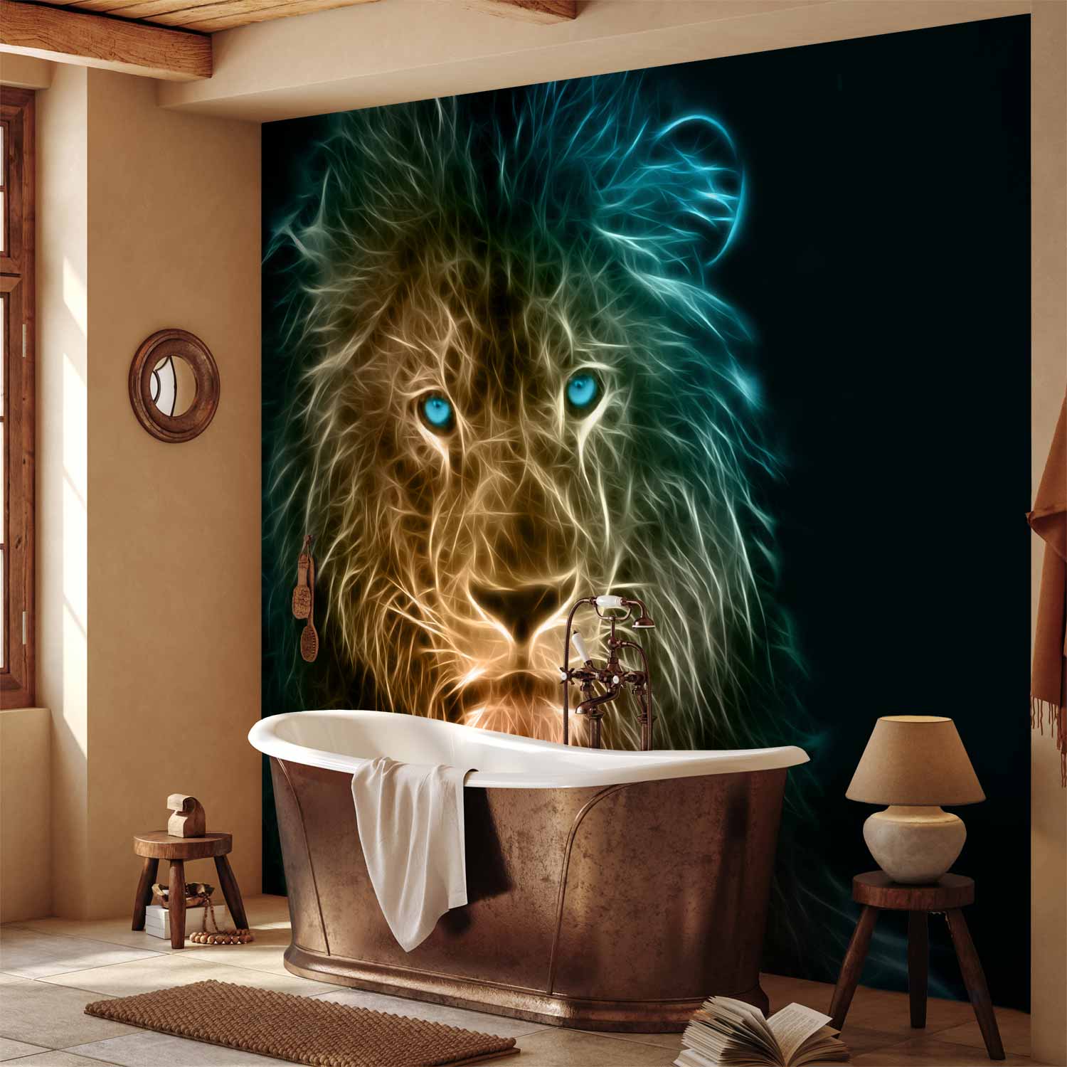 Abstract Lion Modern Wall Mural