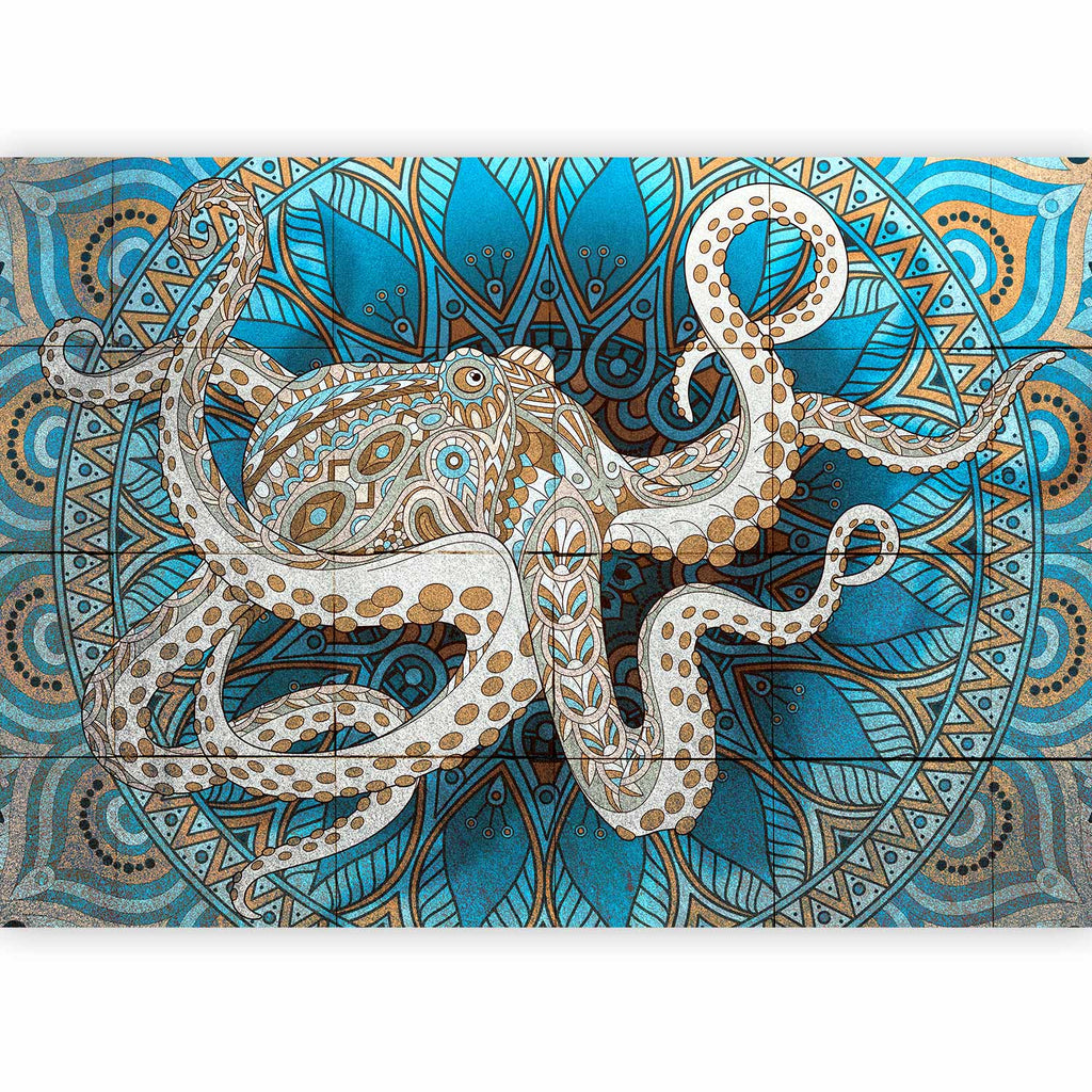 Zen Octopus Mandala Wall Mural