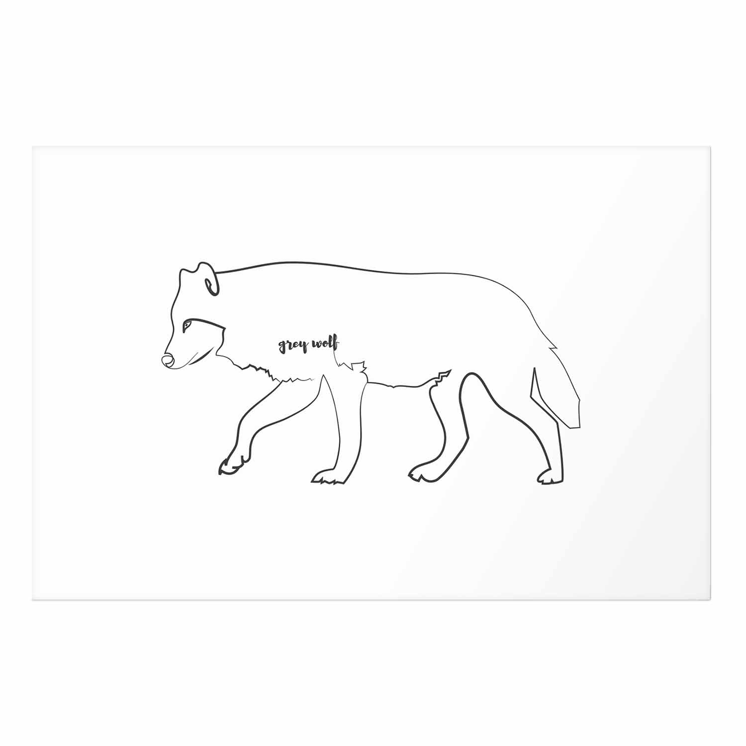 Winter Wolf Nature Poster