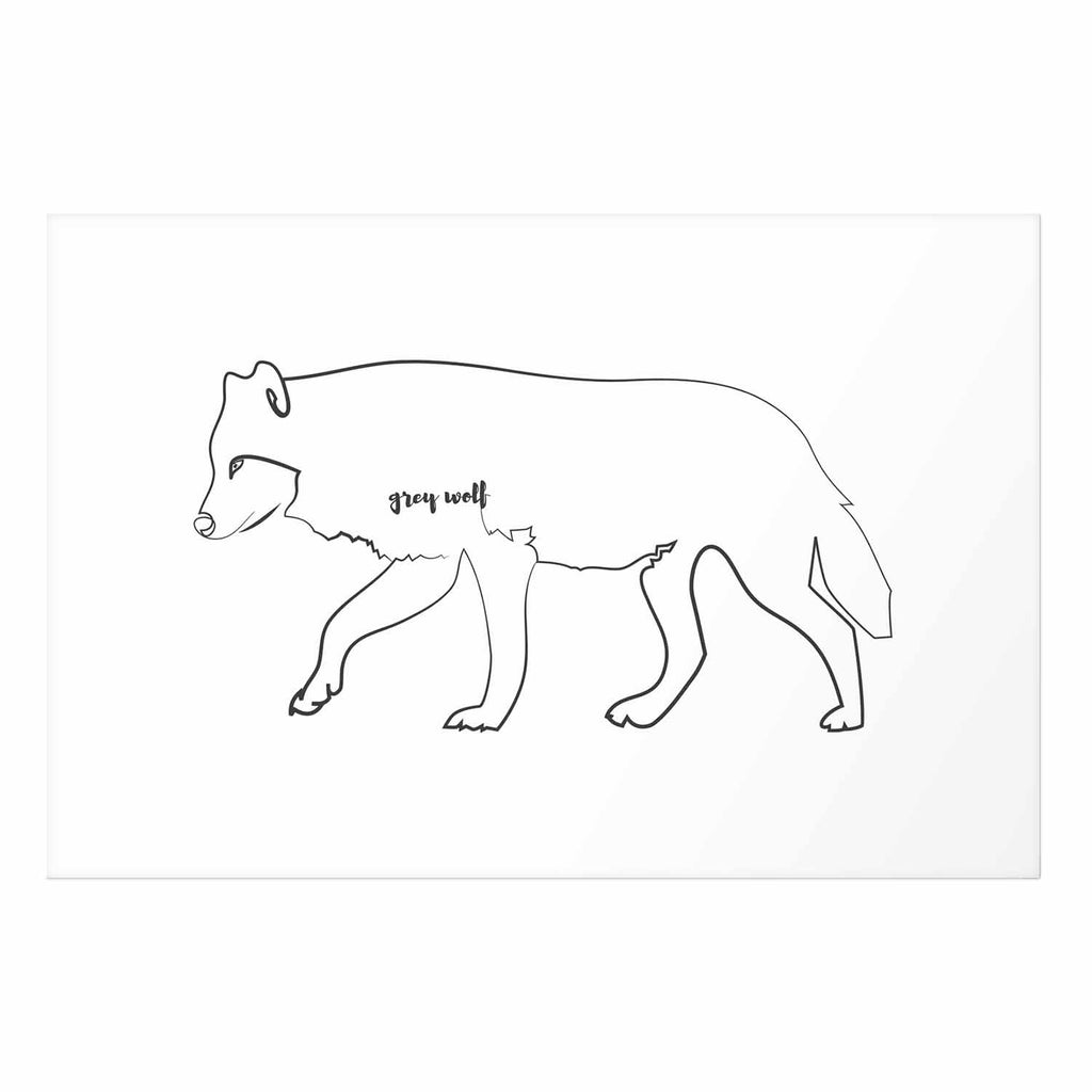 Winter Wolf Nature Poster