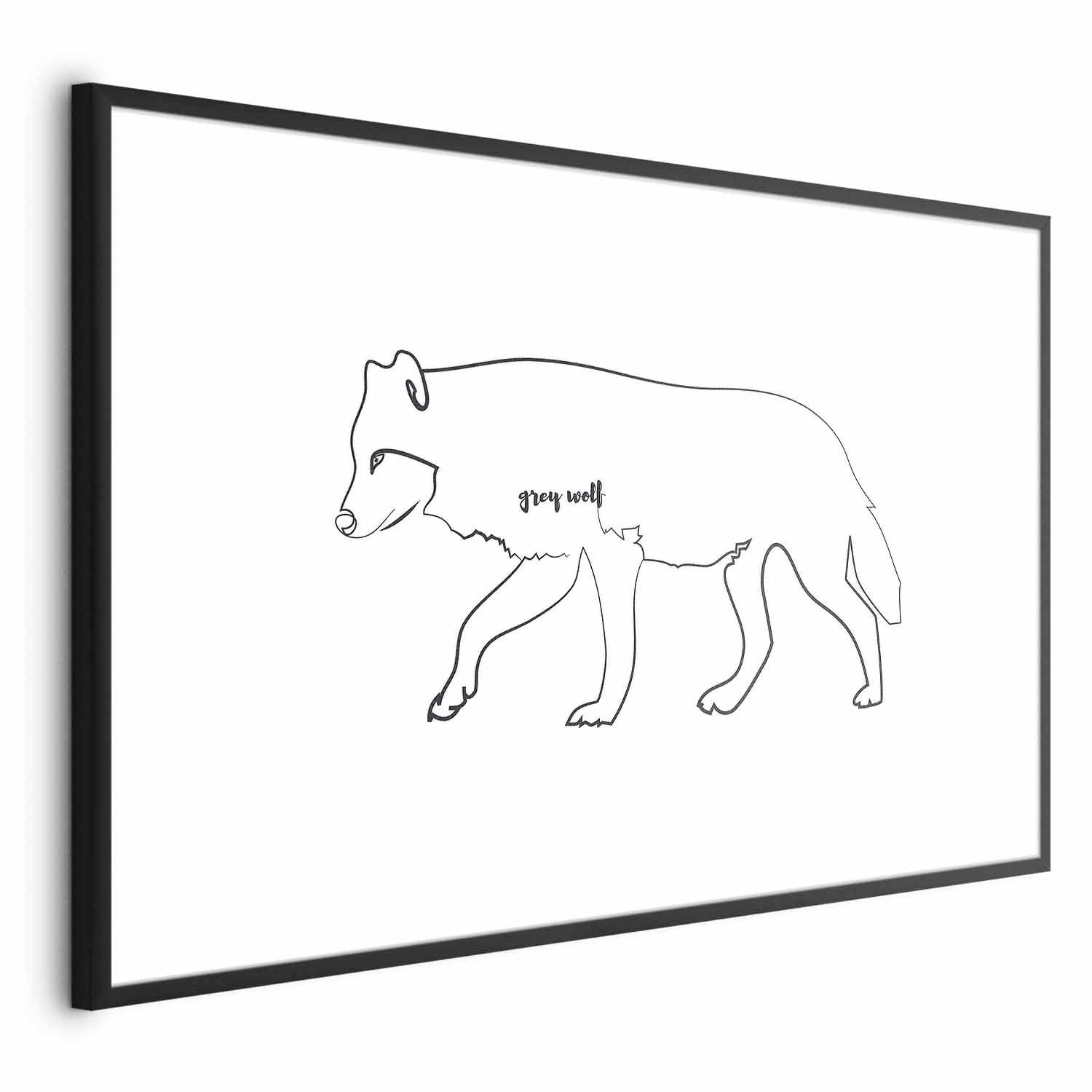 Winter Wolf Nature Poster