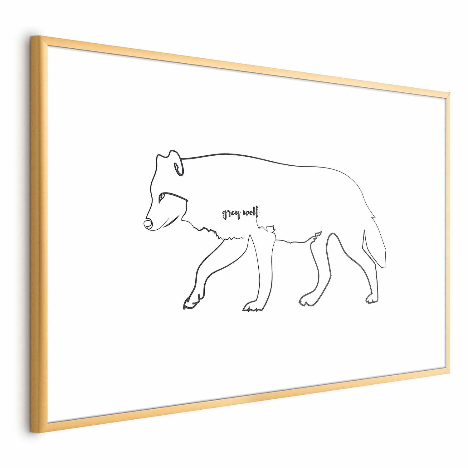 Winter Wolf Nature Poster