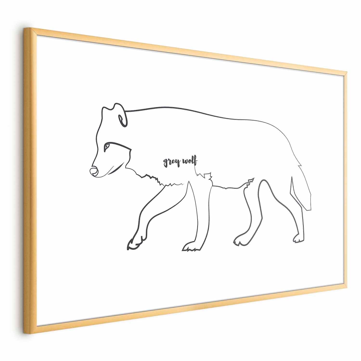 Winter Wolf Nature Poster