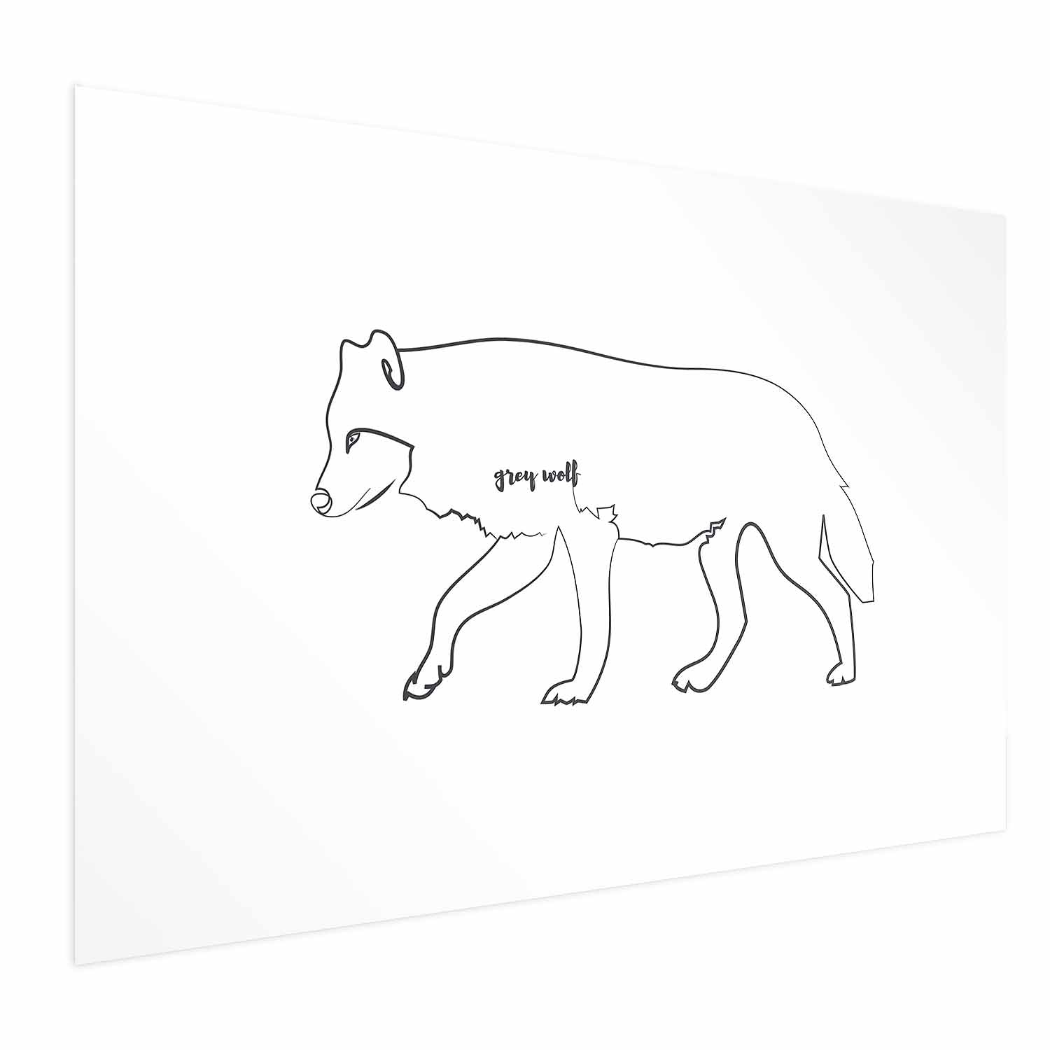 Winter Wolf Nature Poster