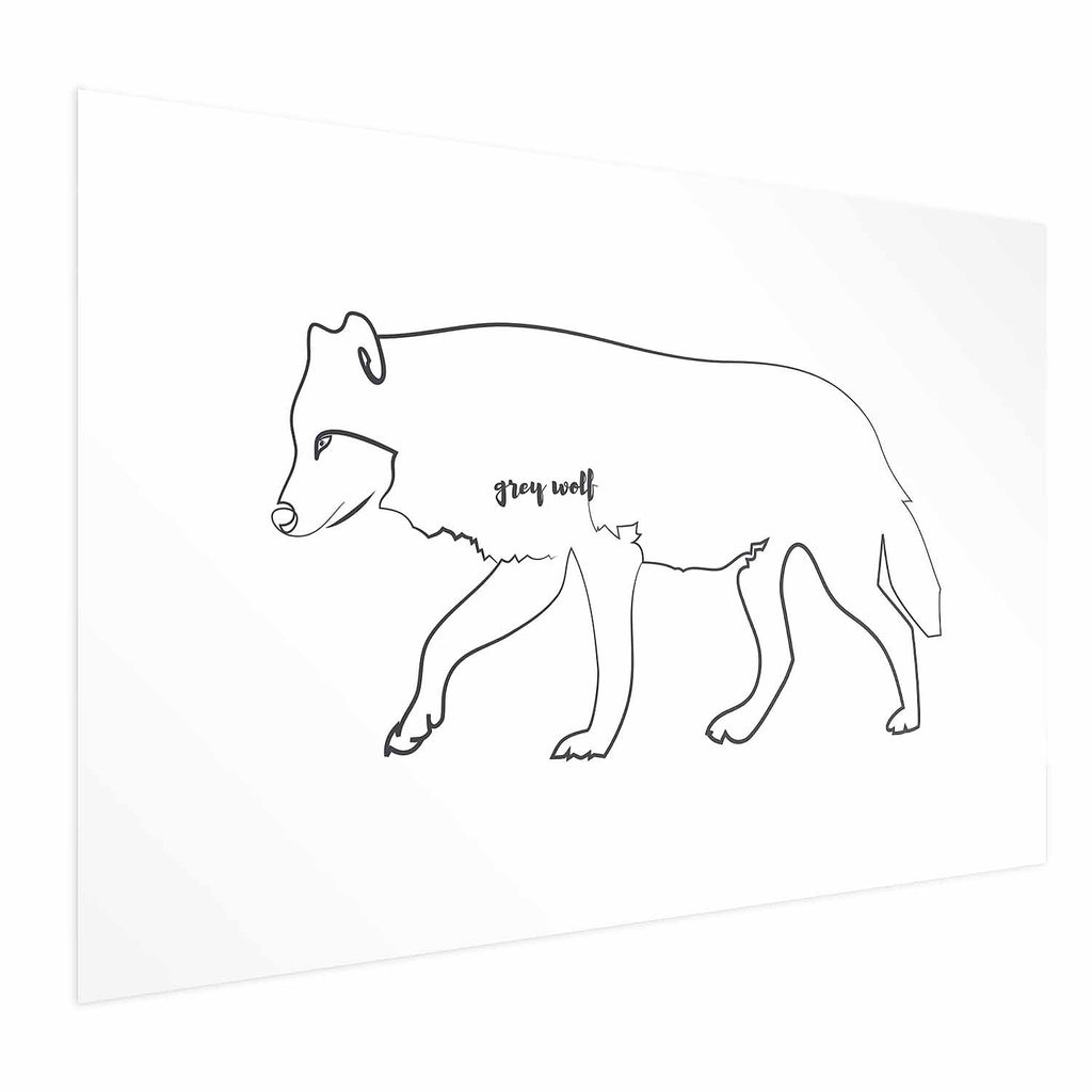 Winter Wolf Nature Poster