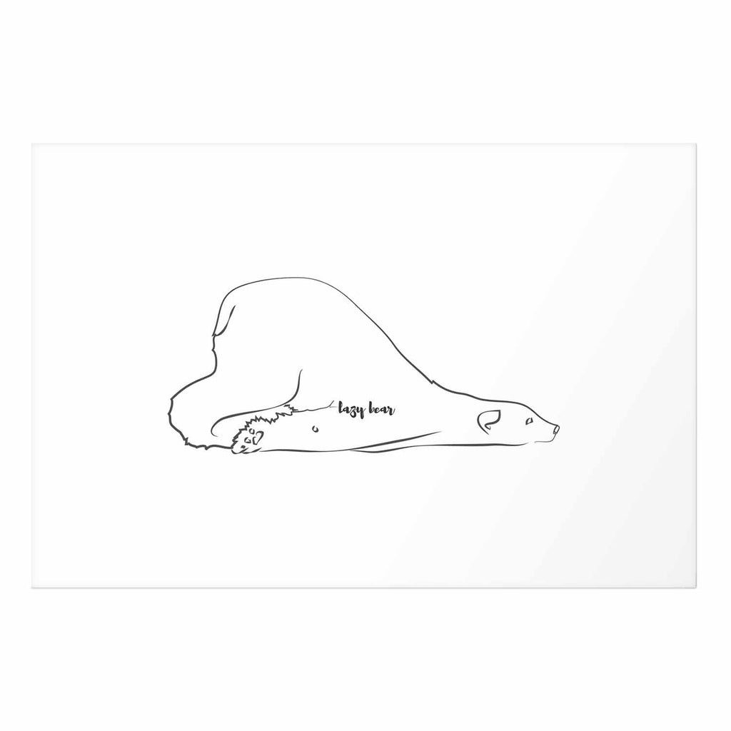 Lazy Bear Winter Animal Poster