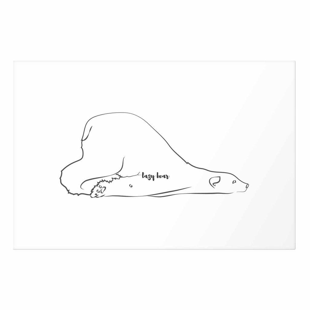 Lazy Bear Winter Animal Poster