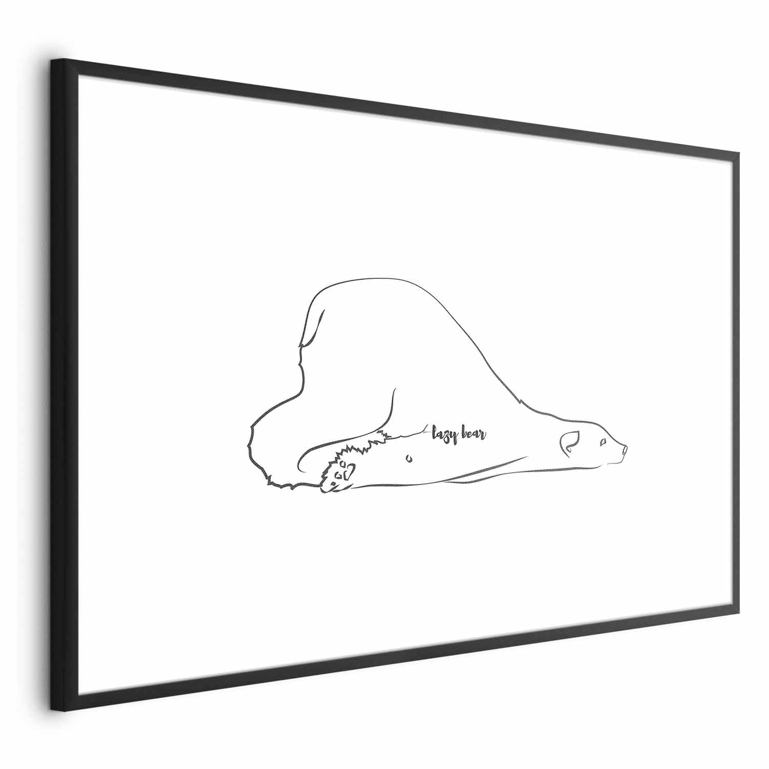 Lazy Bear Winter Animal Poster