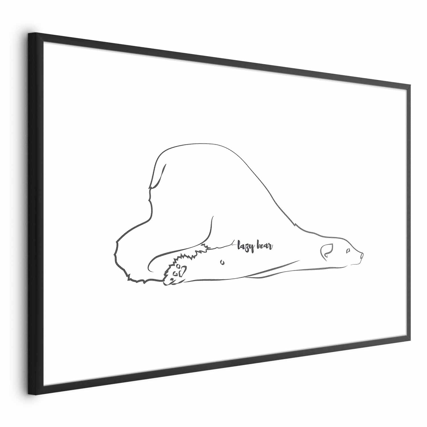 Lazy Bear Winter Animal Poster