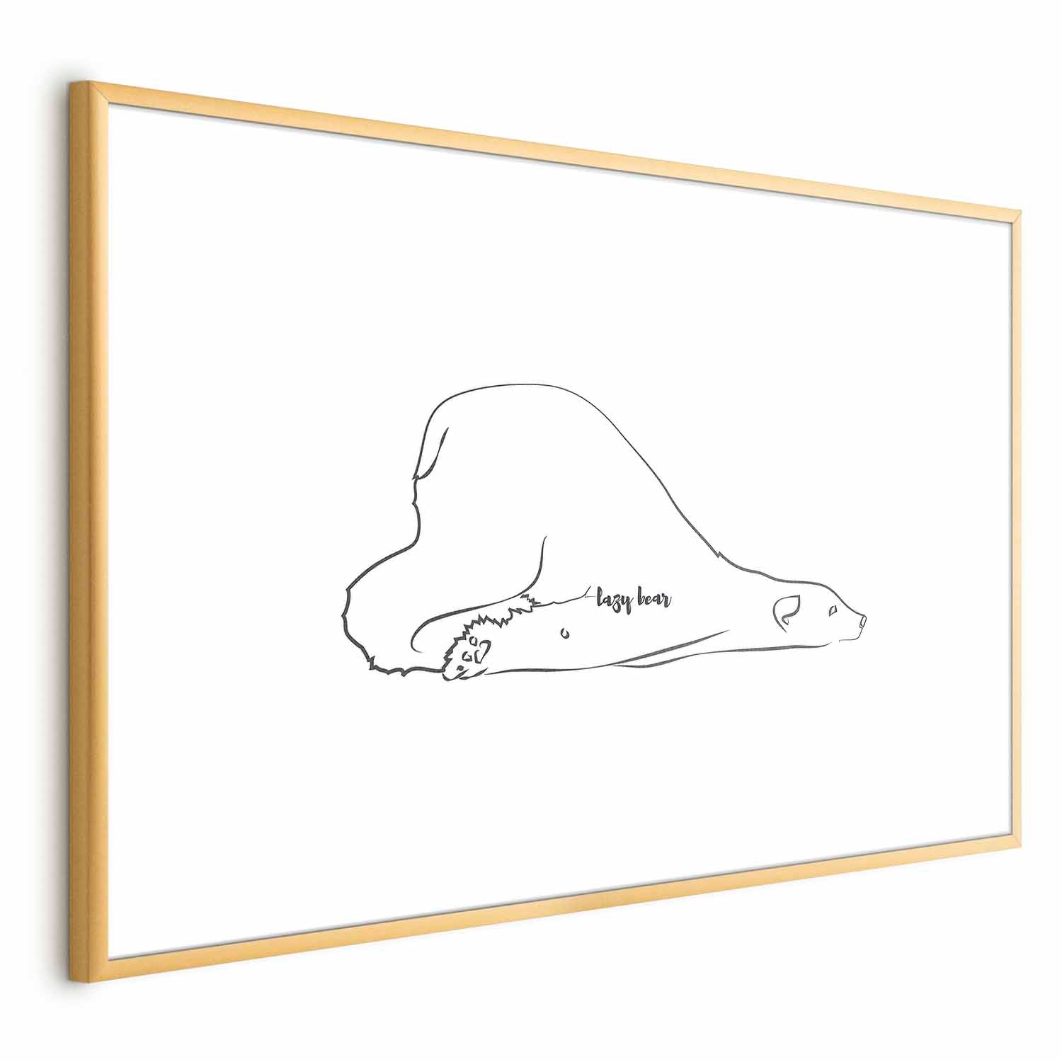 Lazy Bear Winter Animal Poster