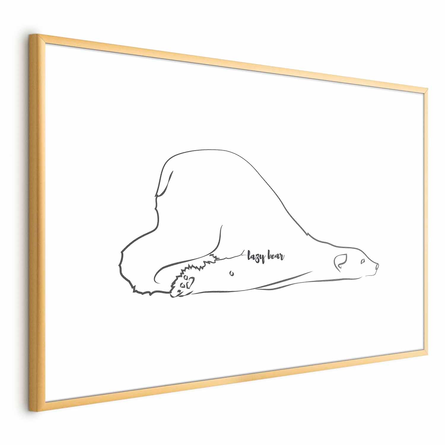 Lazy Bear Winter Animal Poster