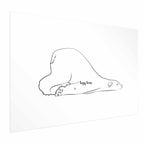 Lazy Bear Winter Animal Poster