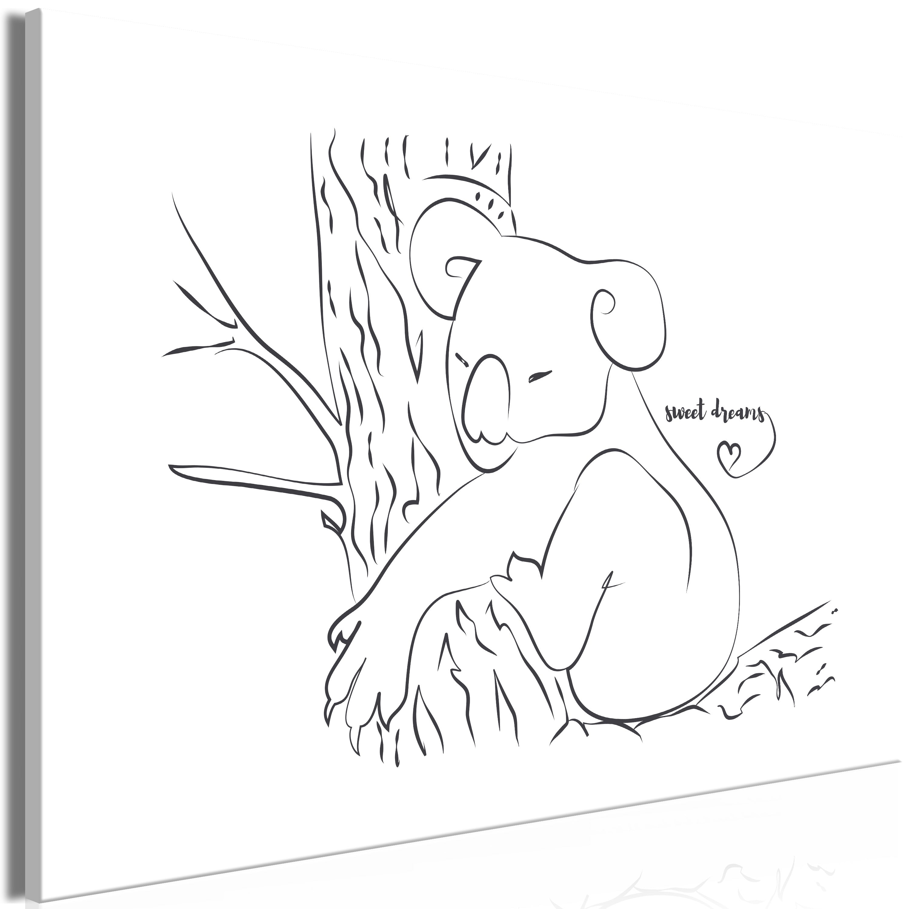 Canvas Print Quiet Charm of Nature (1-part) Sleeping Koala