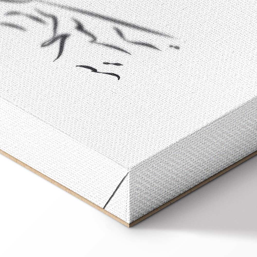 Sleeping Koala Black and White Canvas Print