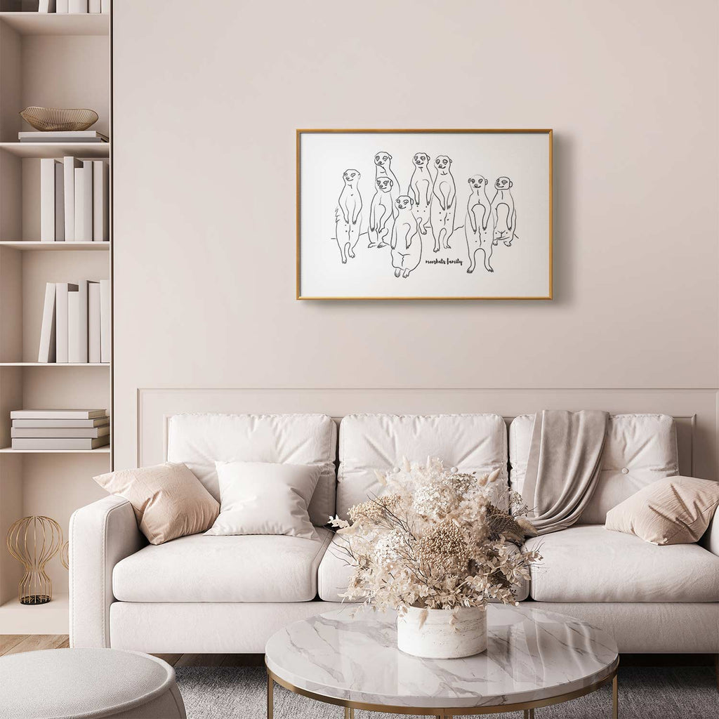 Meerkat Family Nature Poster