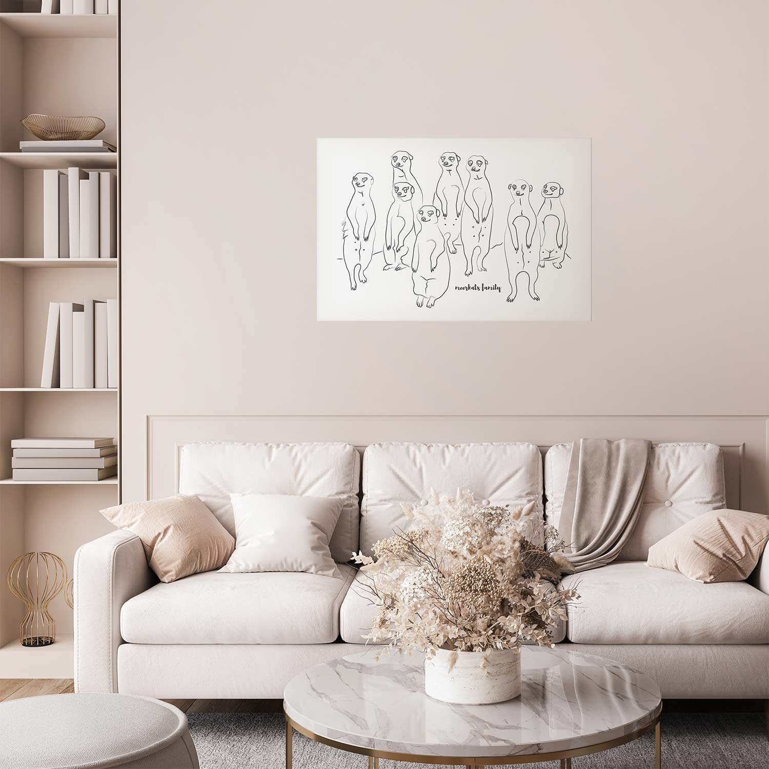 Meerkat Family Nature Poster