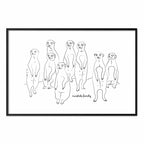 Meerkat Family Nature Poster