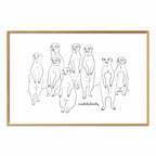 Meerkat Family Nature Poster