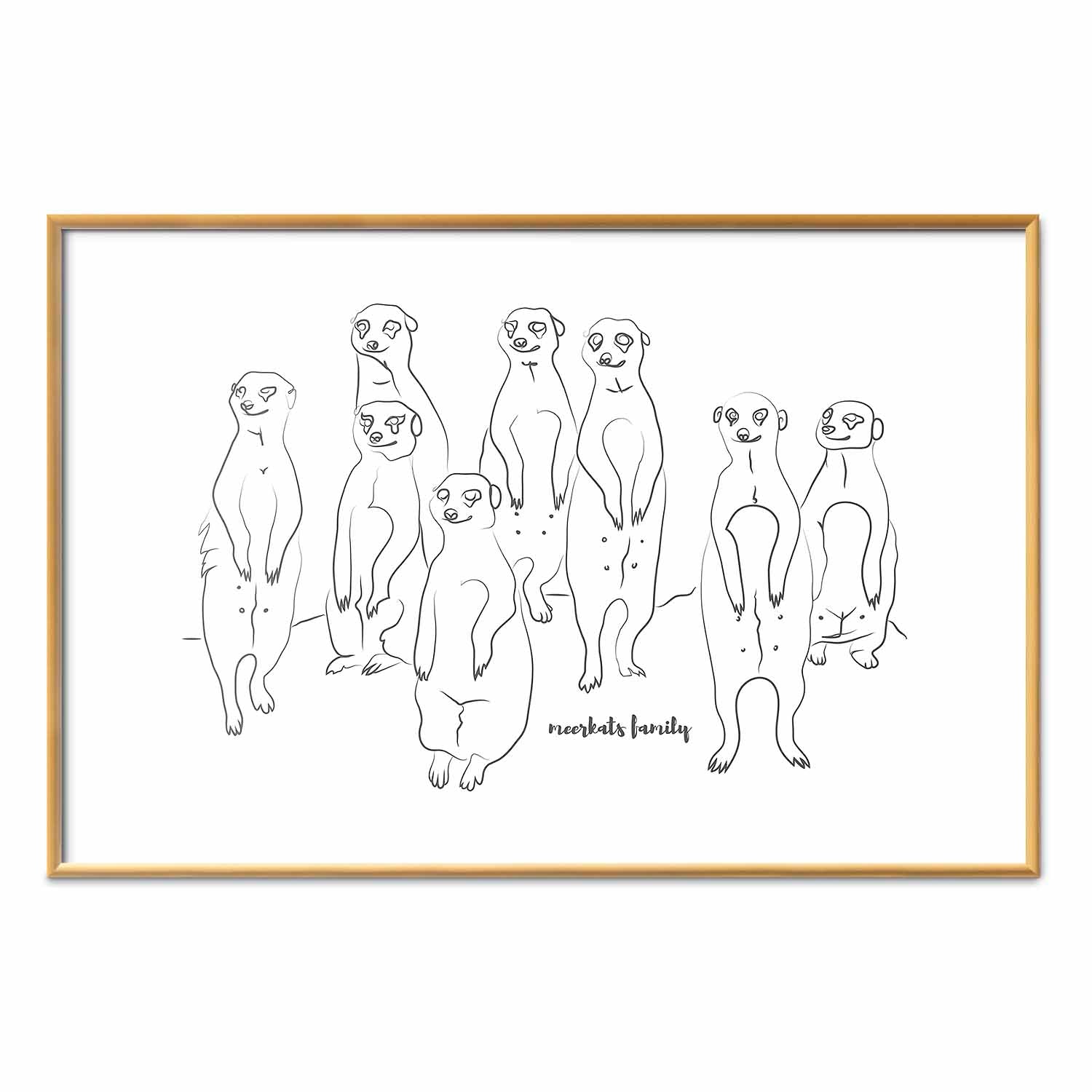 Meerkat Family Nature Poster
