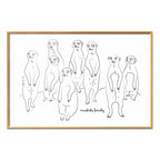 Meerkat Family Nature Poster