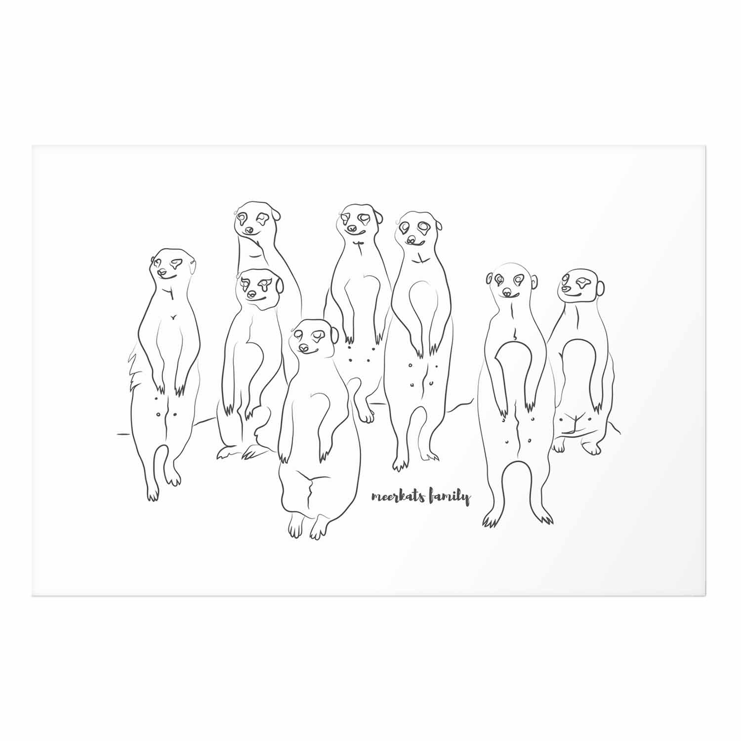 Meerkat Family Nature Poster