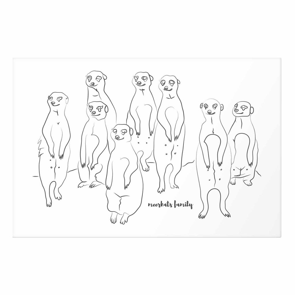 Meerkat Family Nature Poster