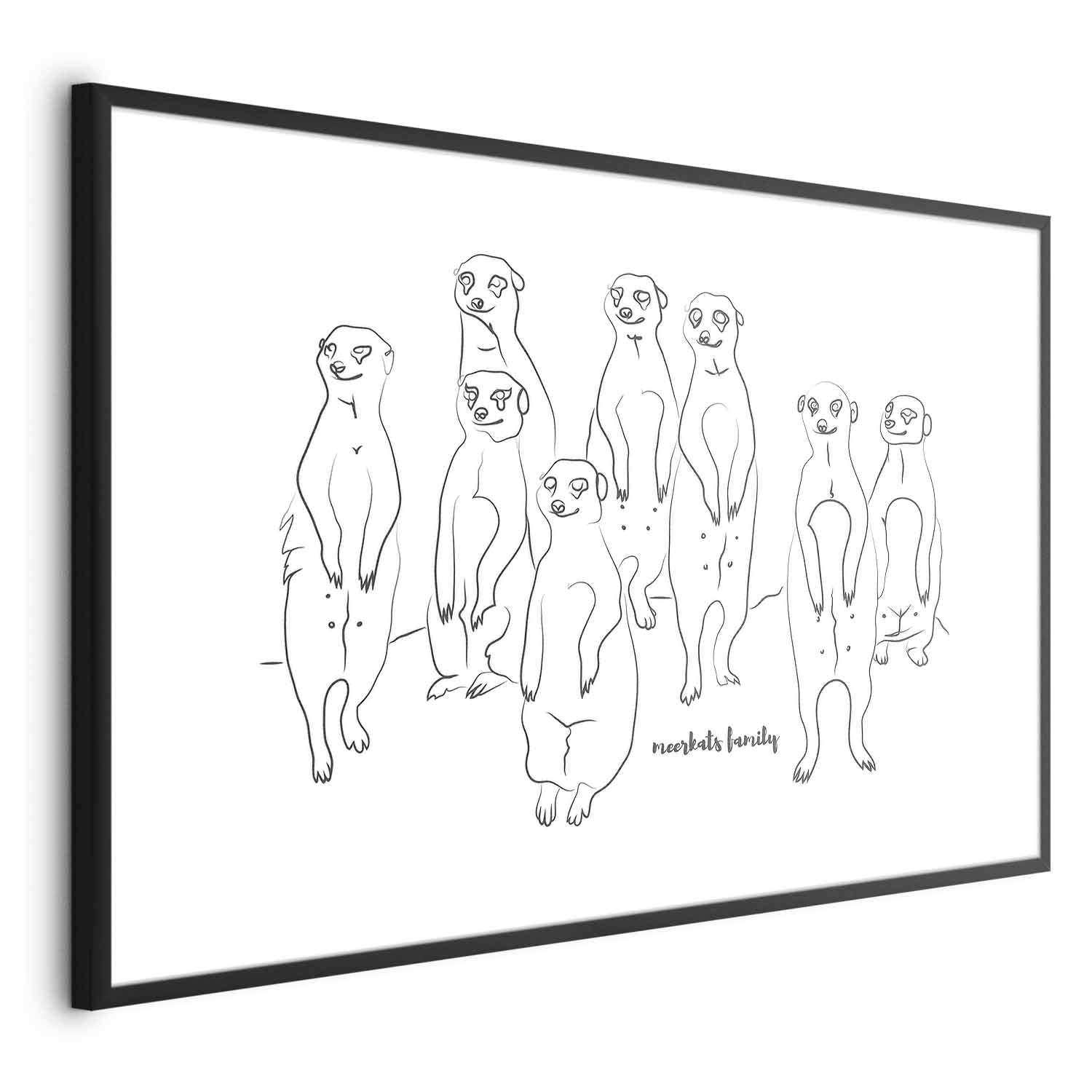 Meerkat Family Nature Poster