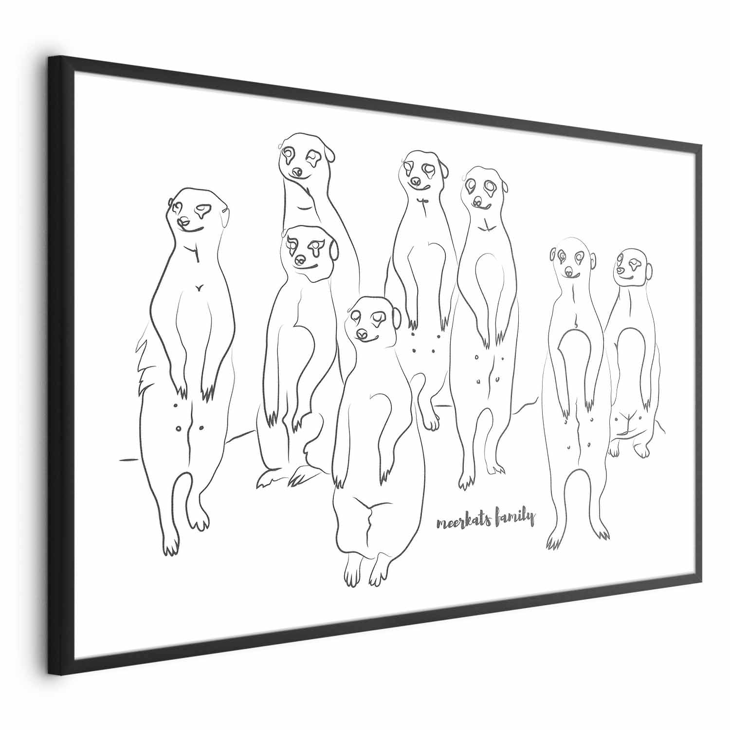 Meerkat Family Nature Poster