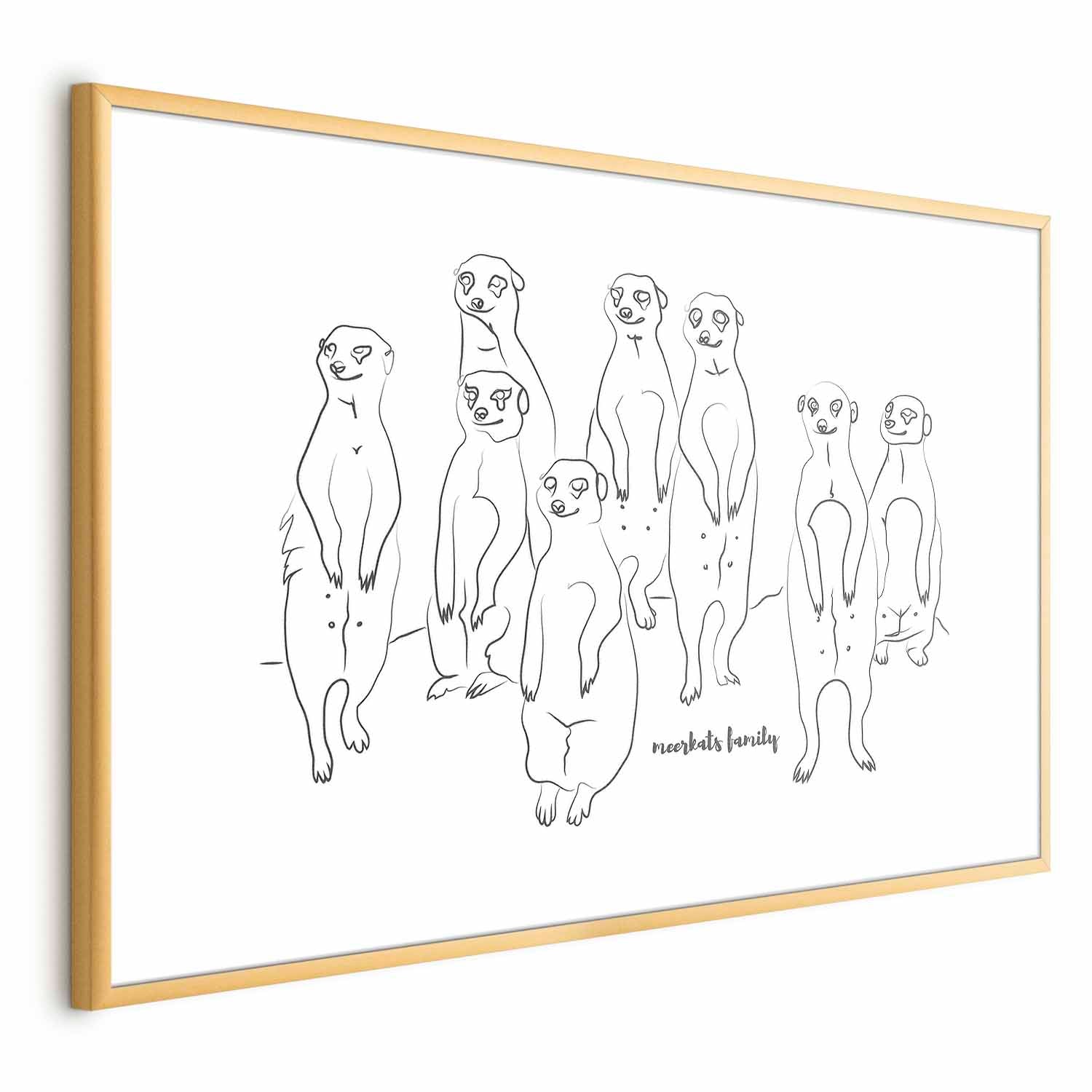 Meerkat Family Nature Poster
