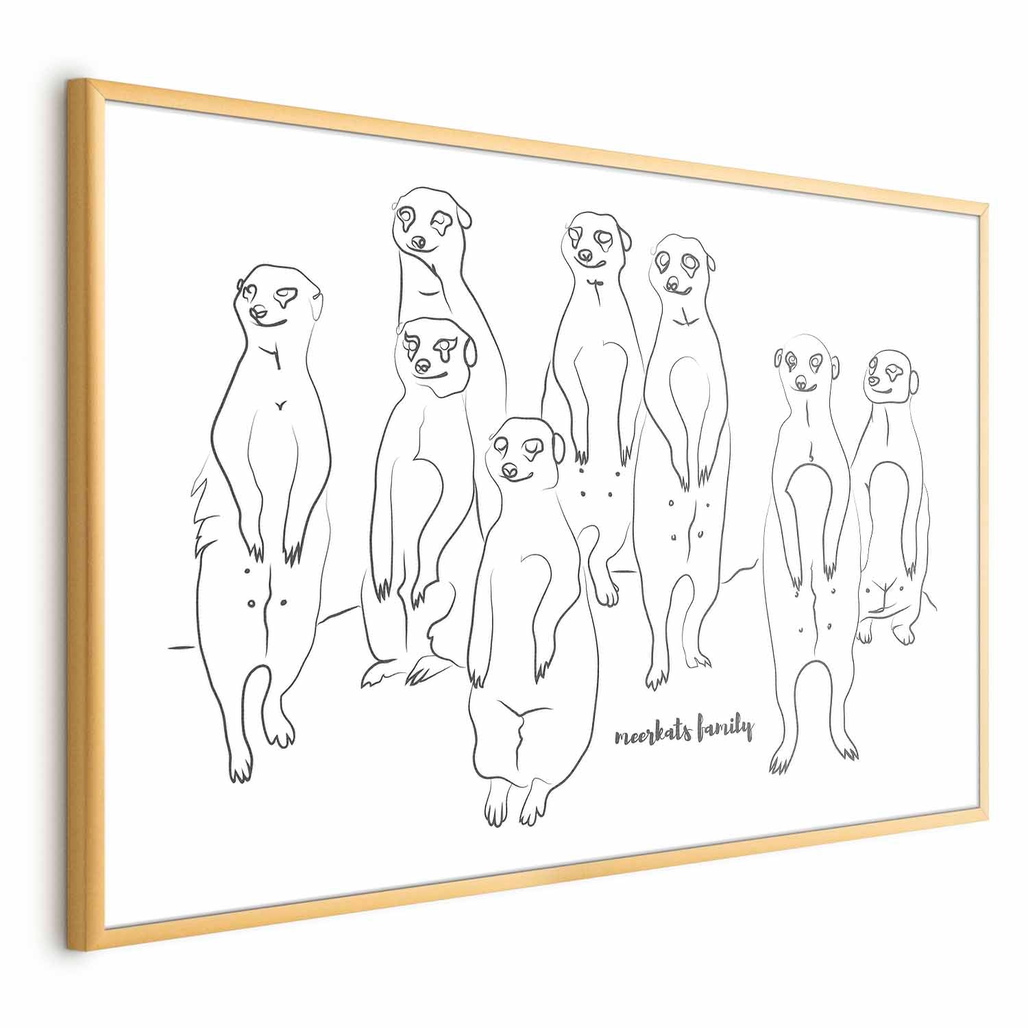 Meerkat Family Nature Poster