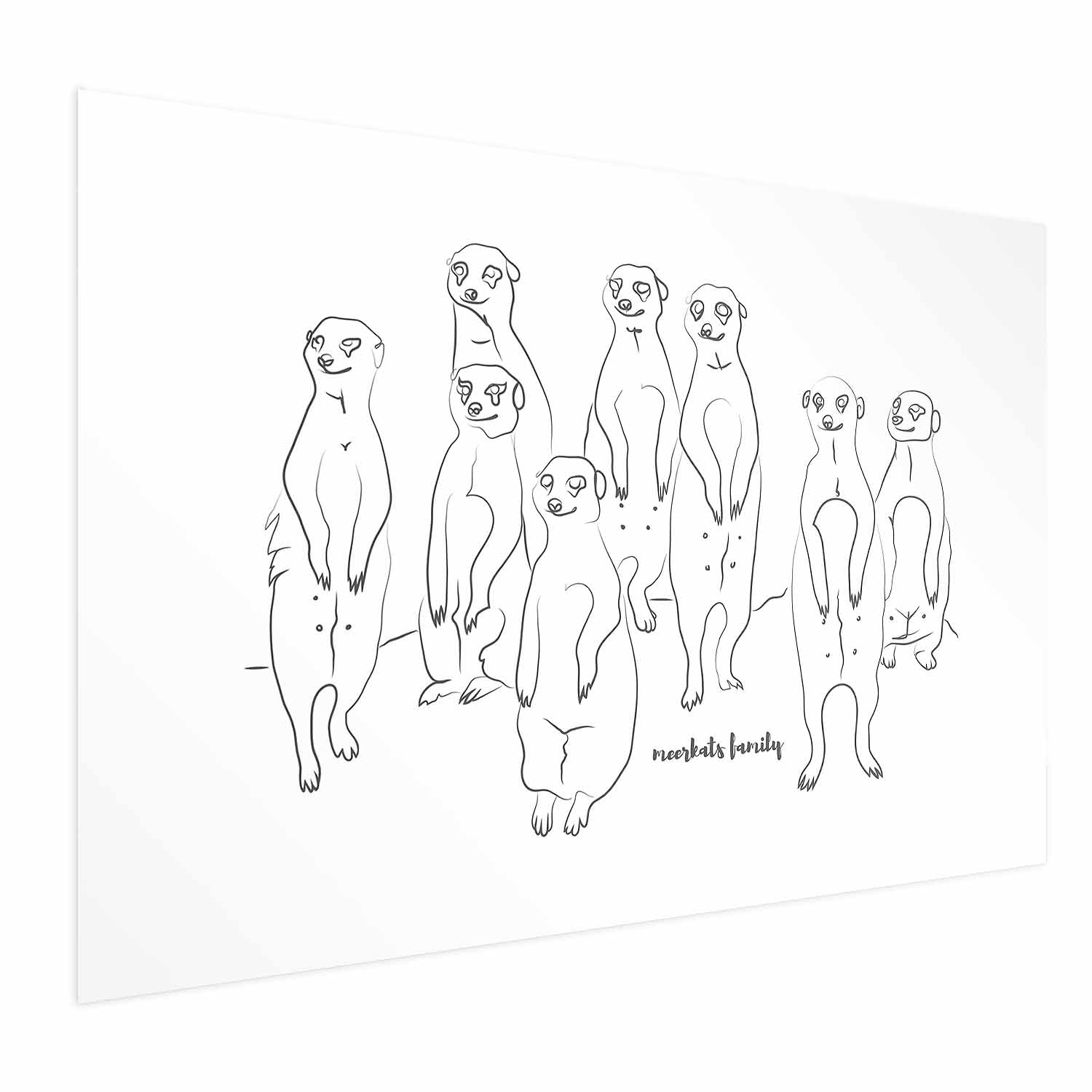 Meerkat Family Nature Poster