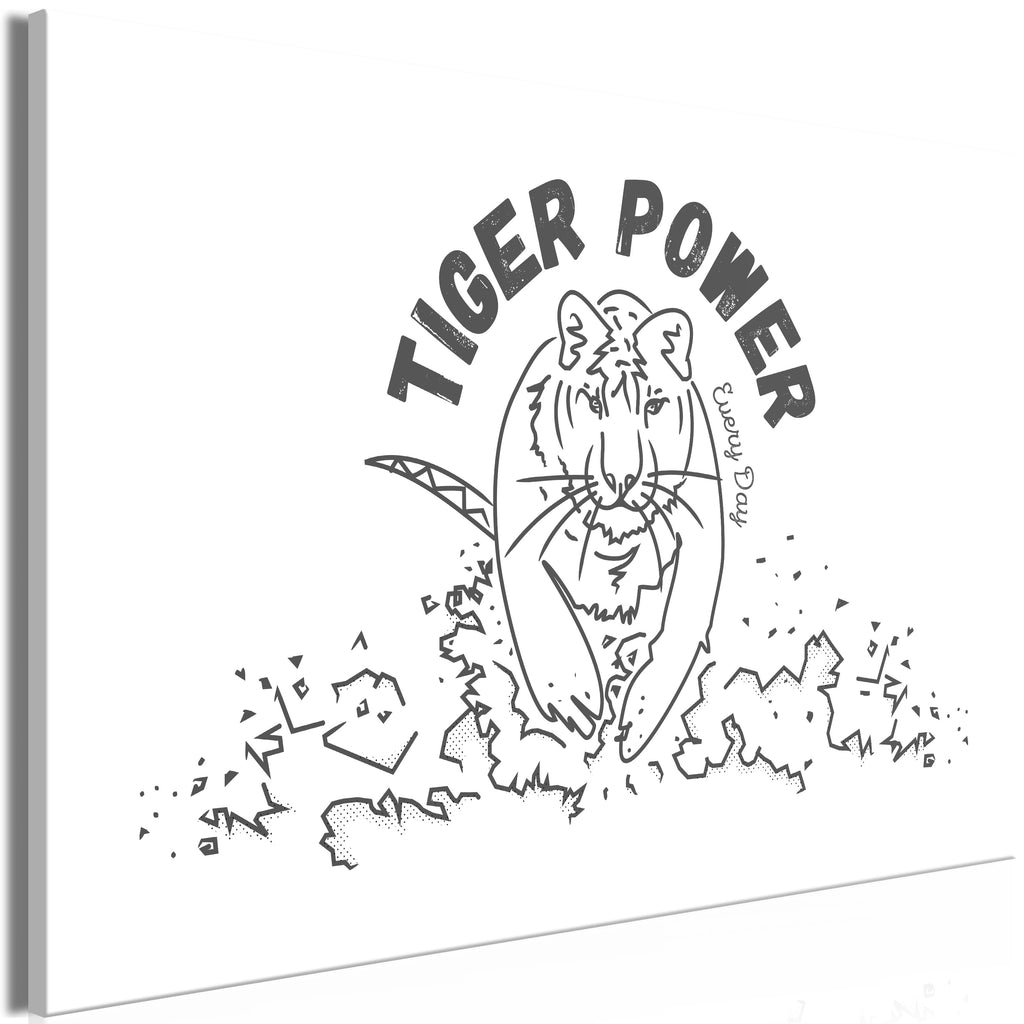 Canvas Print Tiger Power Wide 1 Part
