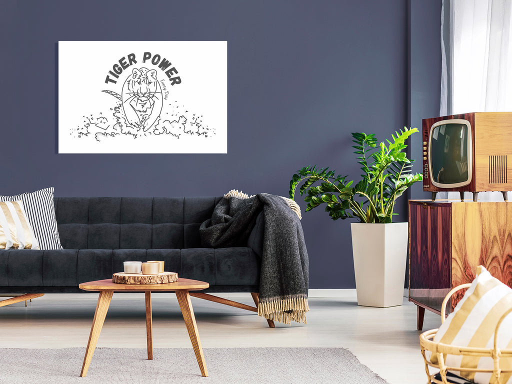Canvas Print Tiger Power Wide 1 Part
