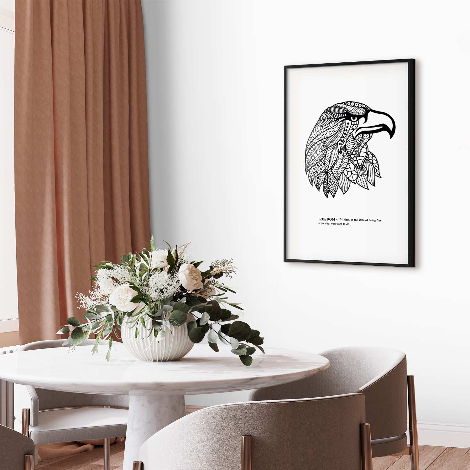 Eagle Freedom Inscription Poster