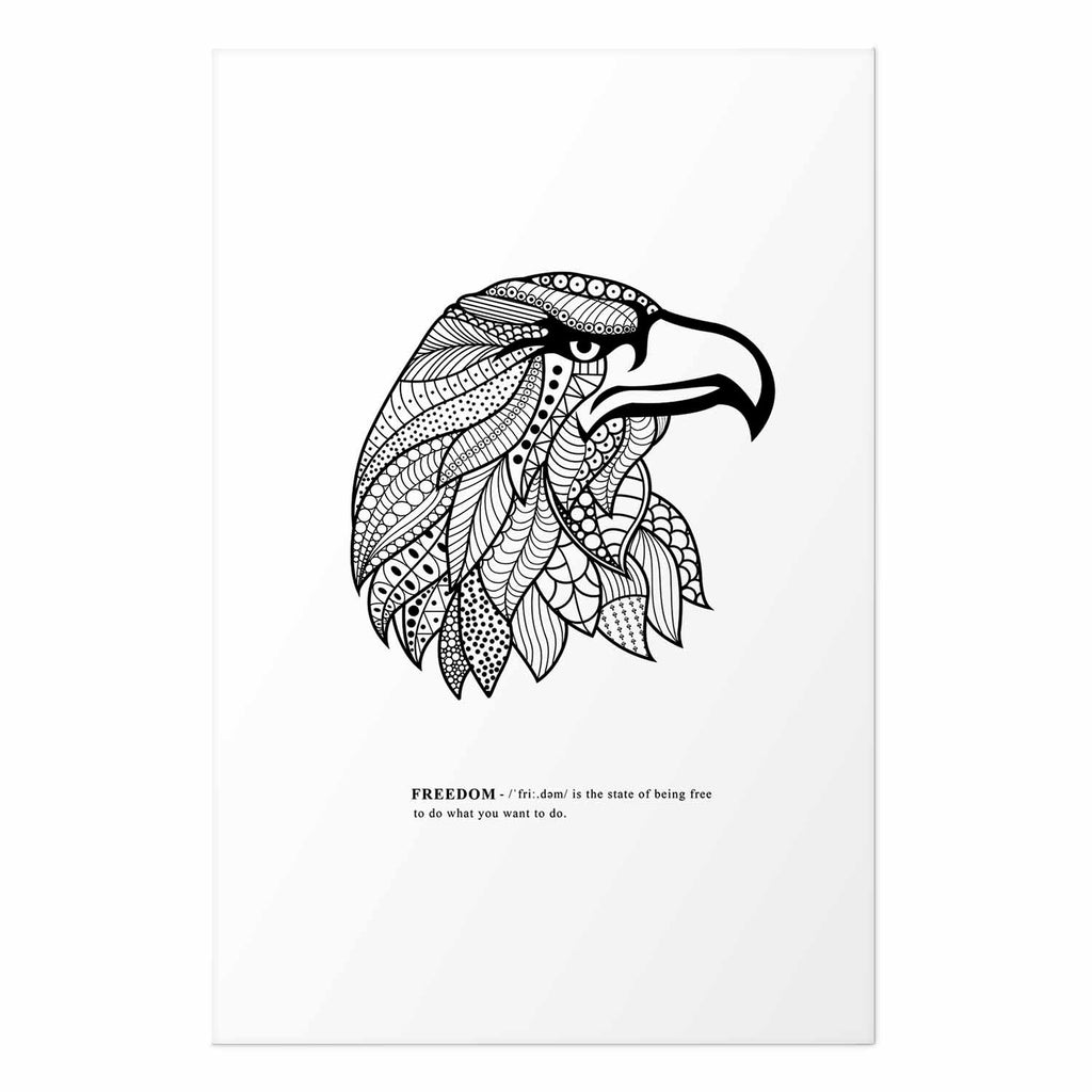 Eagle Freedom Inscription Poster