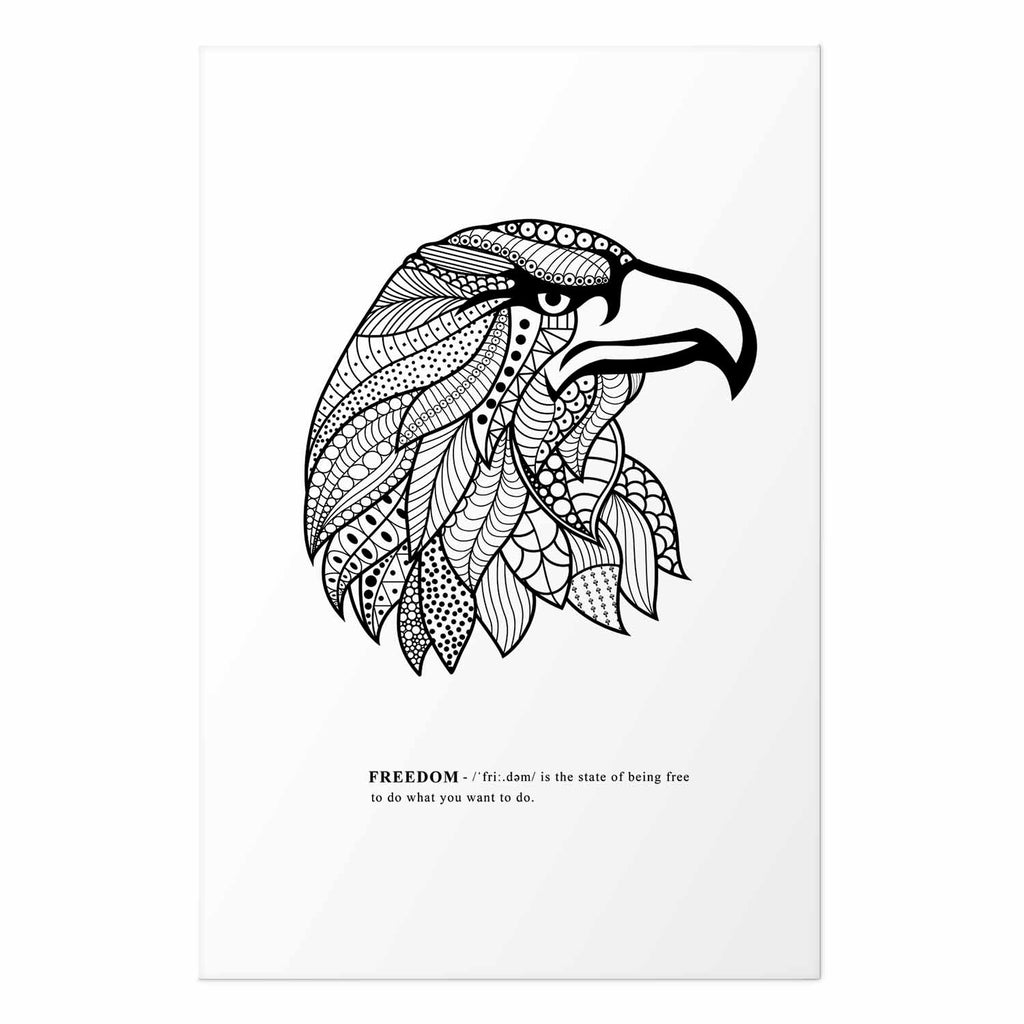 Eagle Freedom Inscription Poster