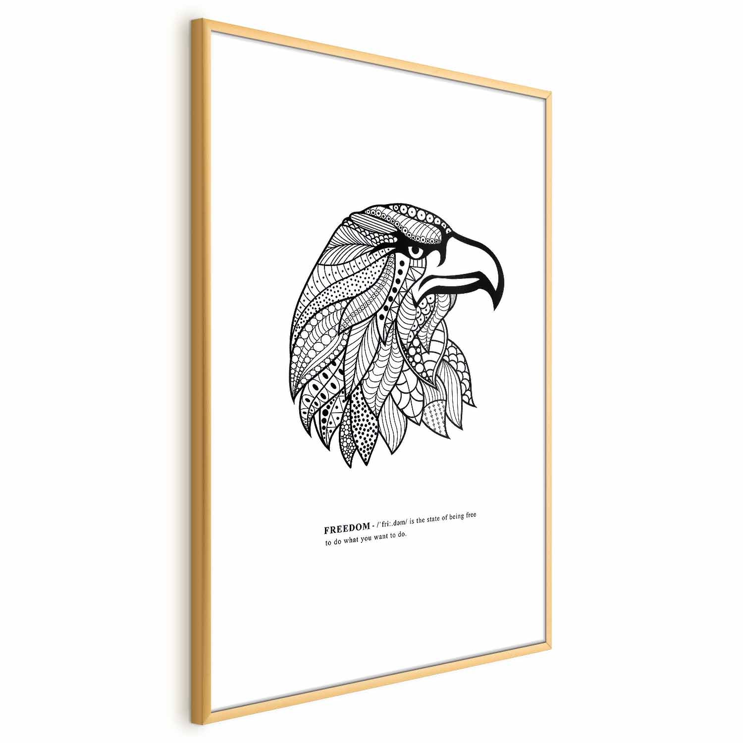 Eagle Freedom Inscription Poster