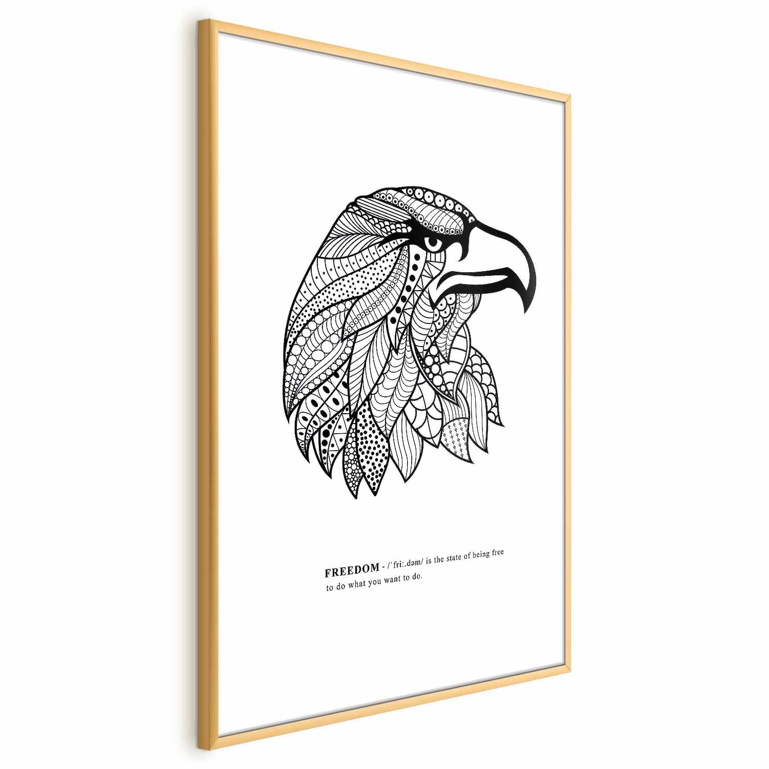 Eagle Freedom Inscription Poster