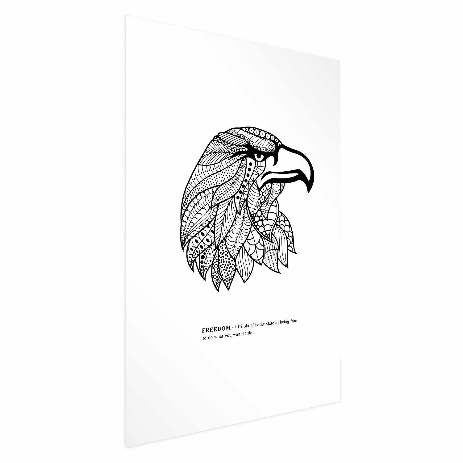 Eagle Freedom Inscription Poster