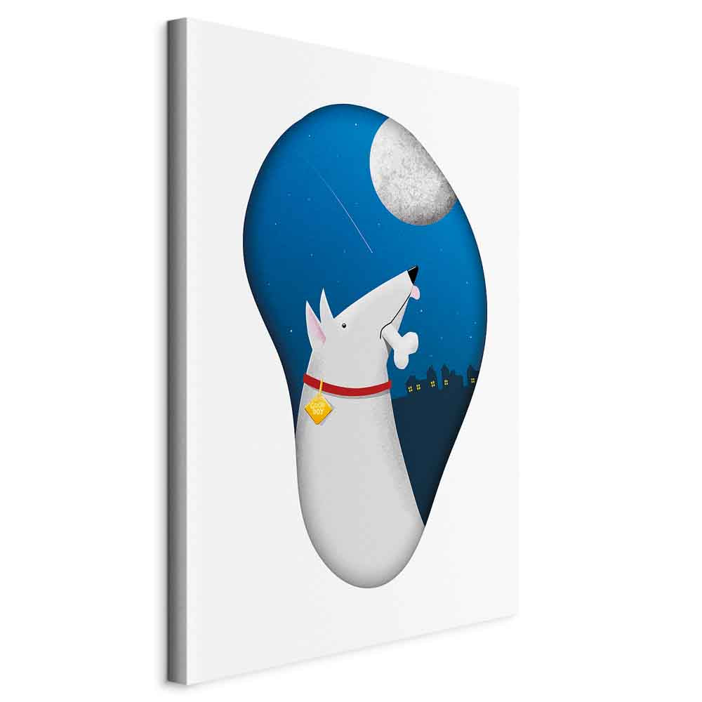 Dog Dreams Fantasy Vertical Canvas Print