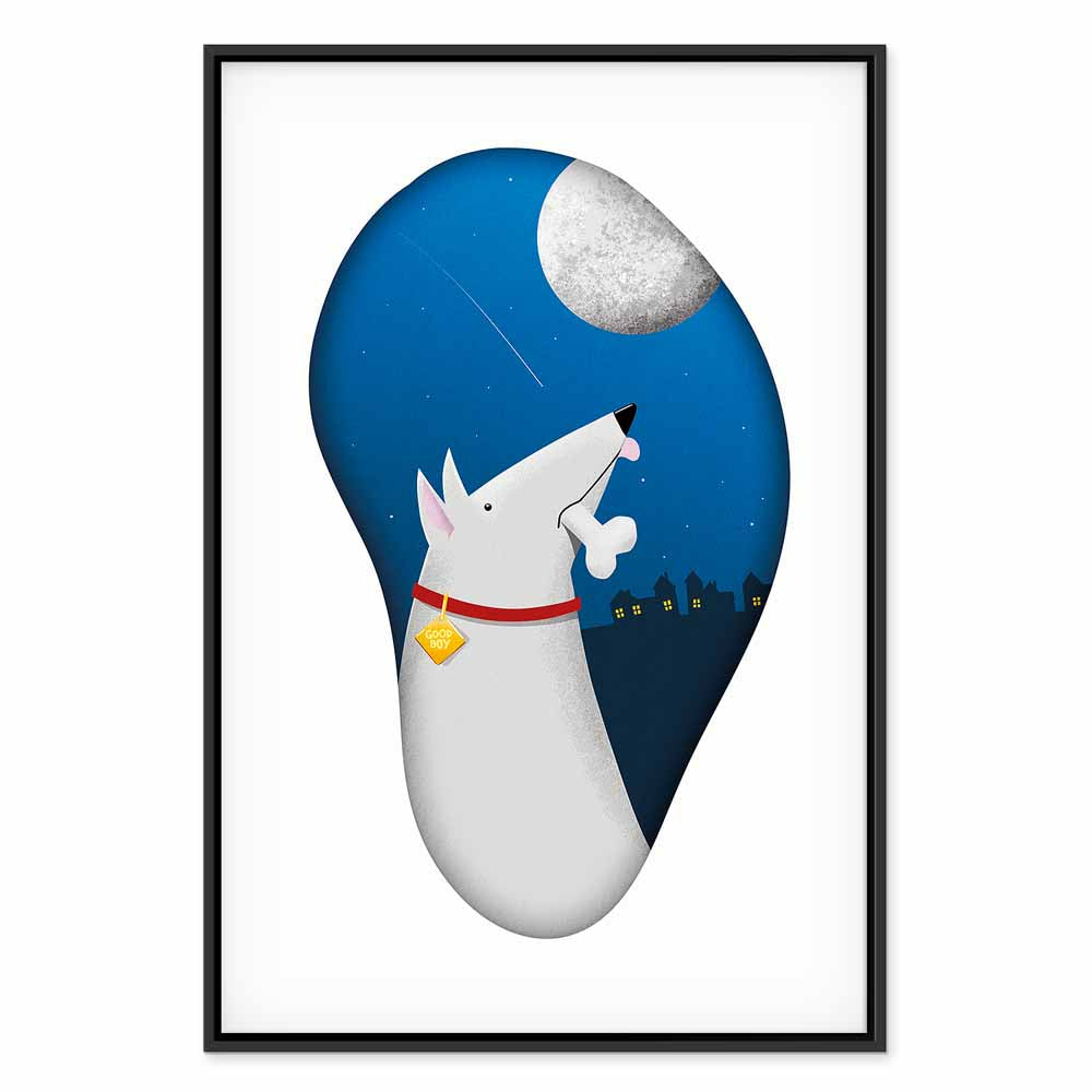 Dog Dreams Fantasy Vertical Canvas Print