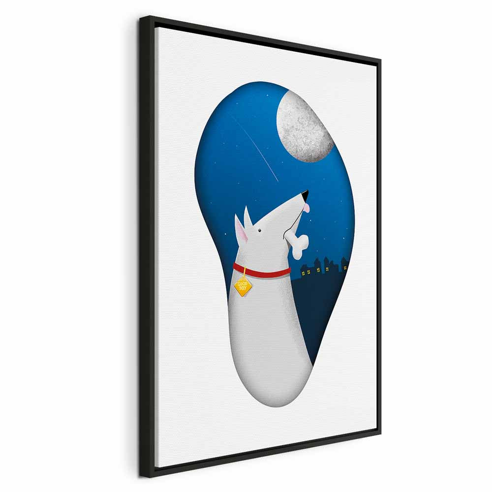 Dog Dreams Fantasy Vertical Canvas Print