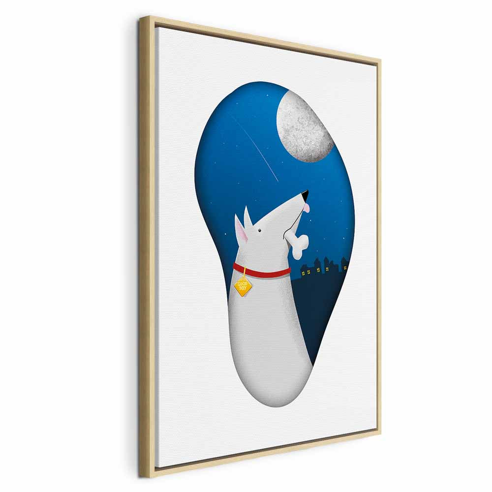 Dog Dreams Fantasy Vertical Canvas Print