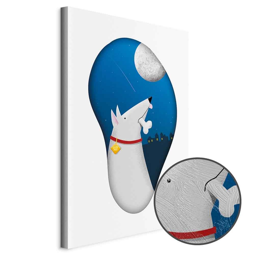 Dog Dreams Fantasy Vertical Canvas Print